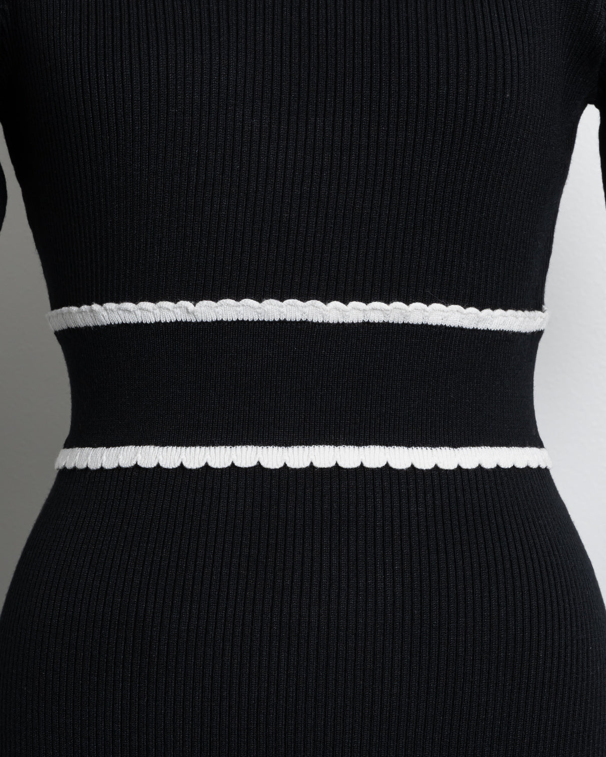 チュールフリルドーリーニットパフワンピ