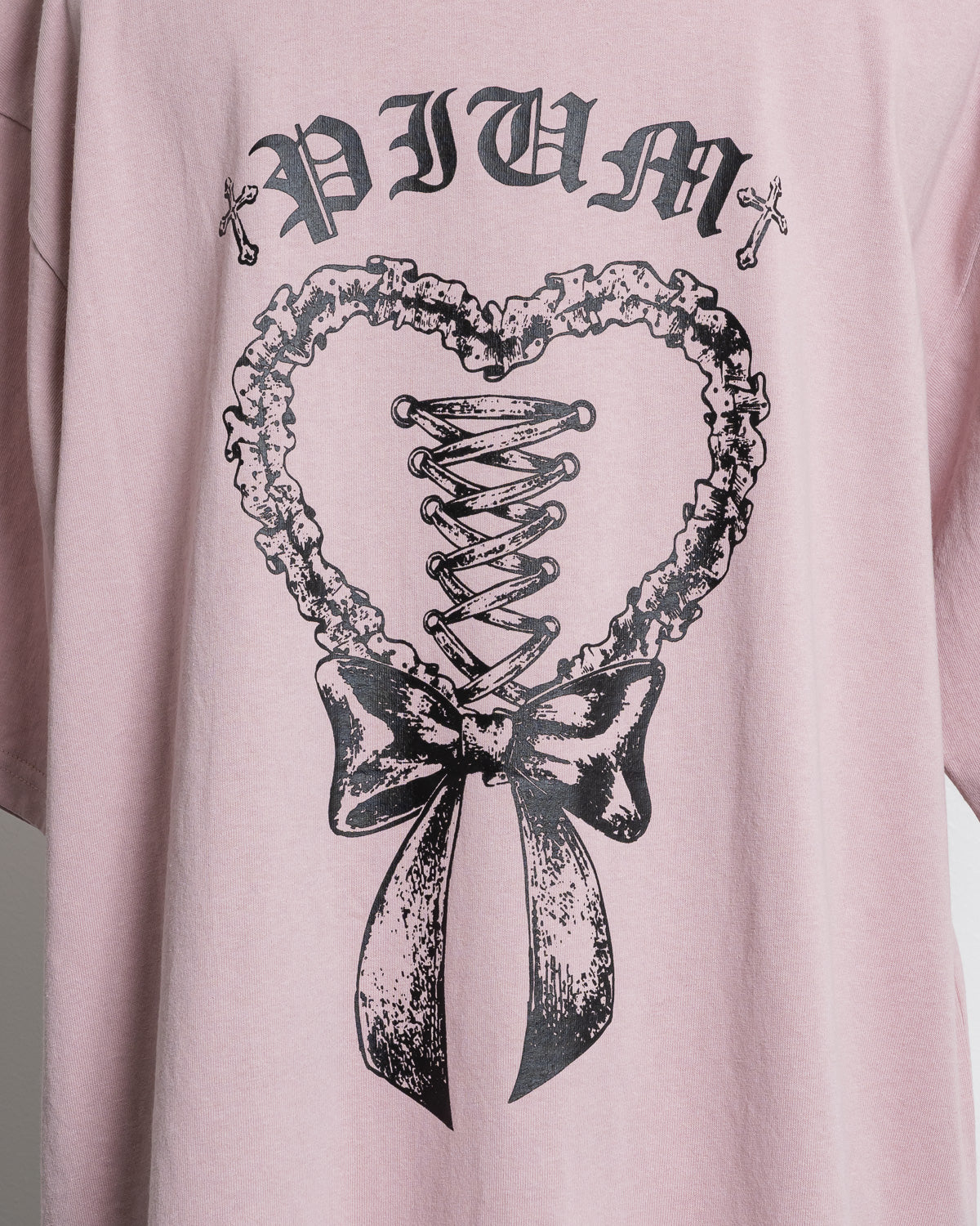 レースアップリボンオーバーサイズ半袖Tシャツ