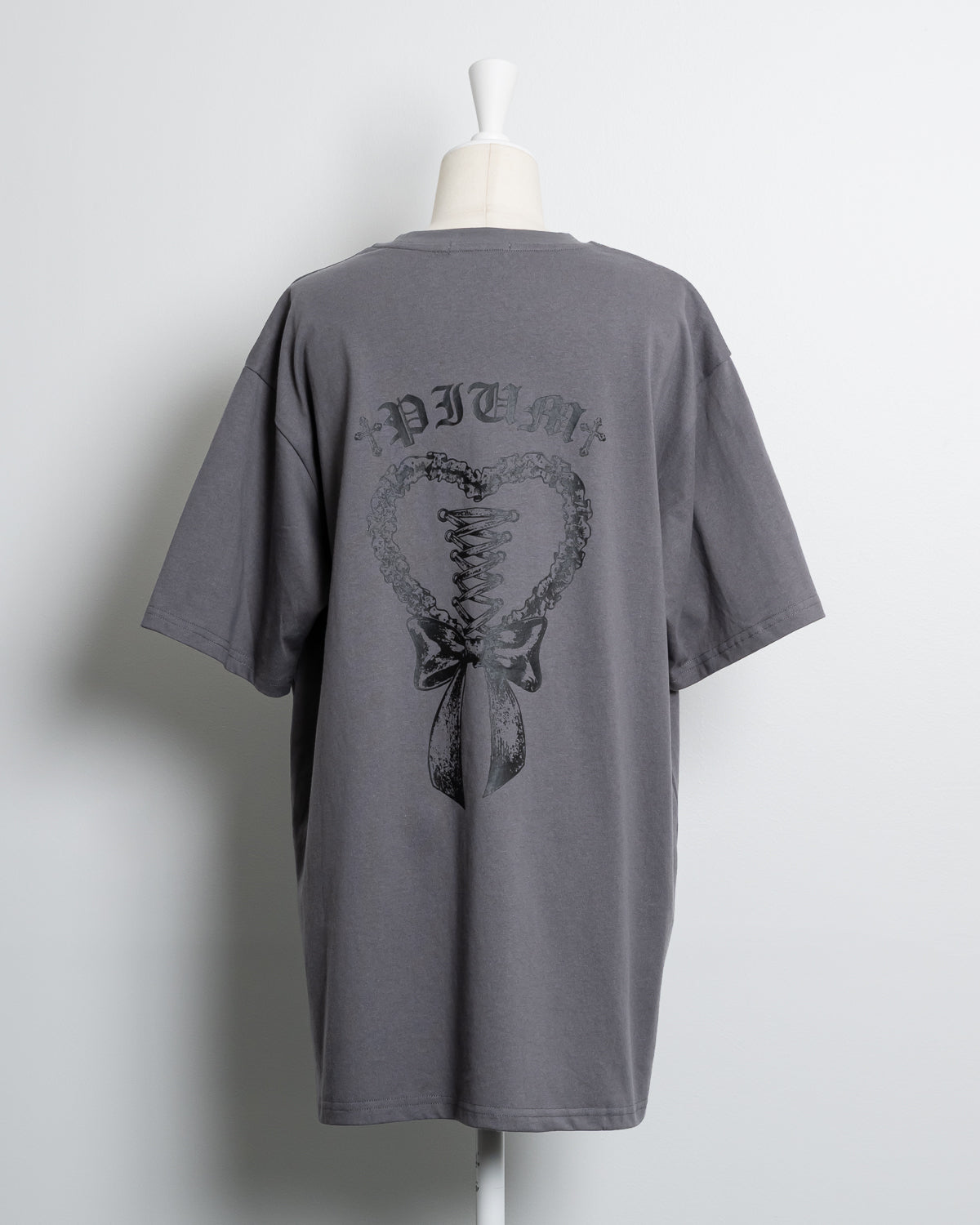 レースアップリボンオーバーサイズ半袖Tシャツ