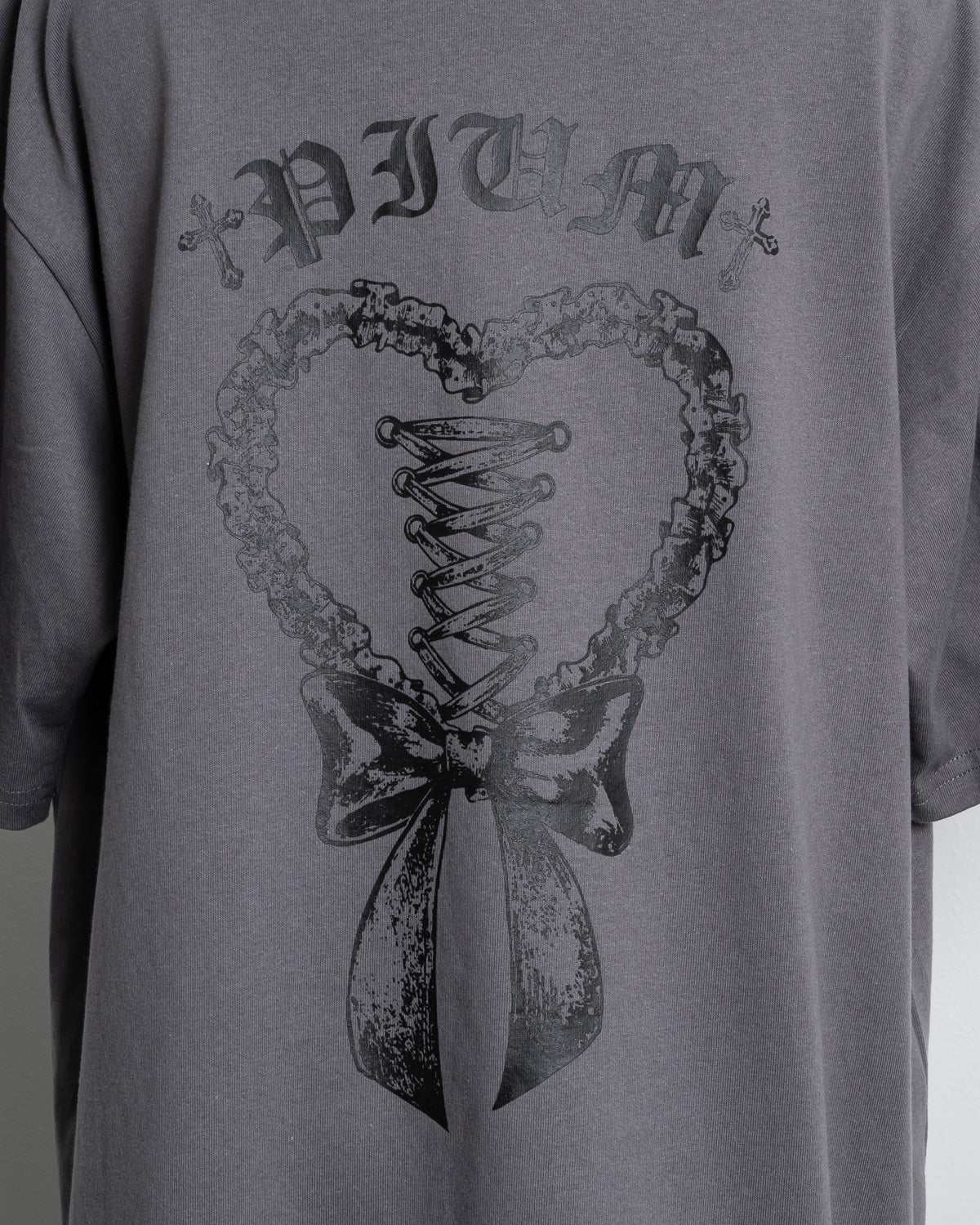 レースアップリボンオーバーサイズ半袖Tシャツ