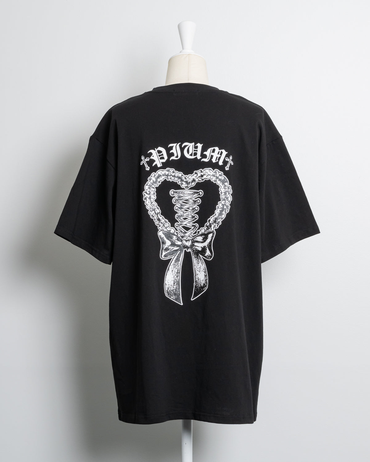 レースアップリボンオーバーサイズ半袖Tシャツ