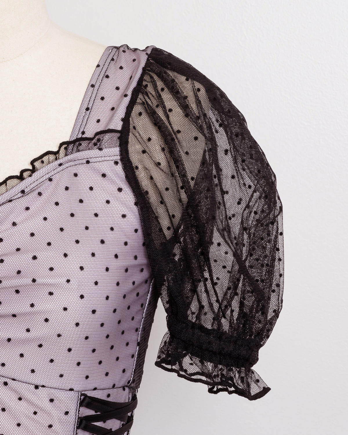 ドットチュールワンピーススイムウェア