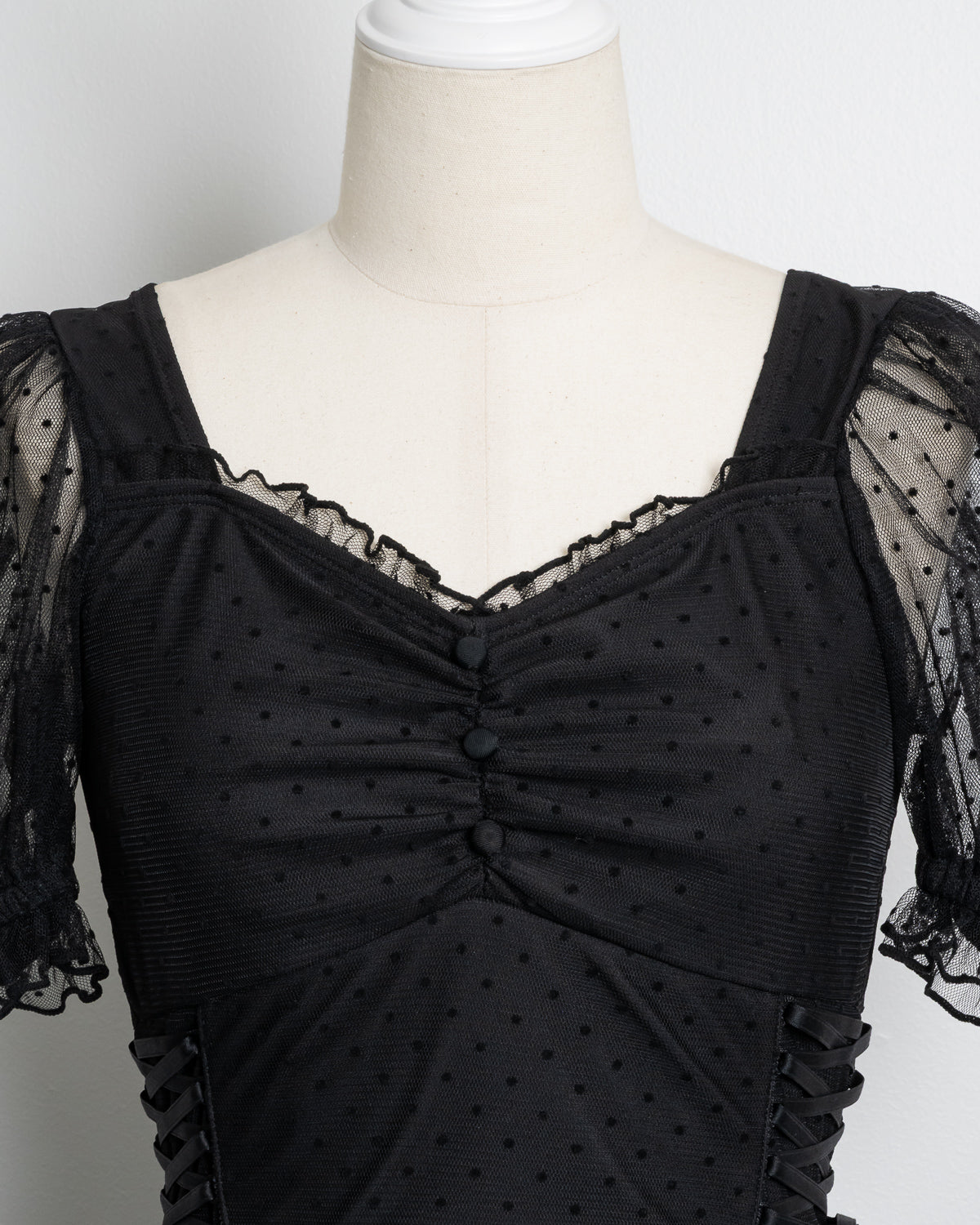 ドットチュールワンピーススイムウェア