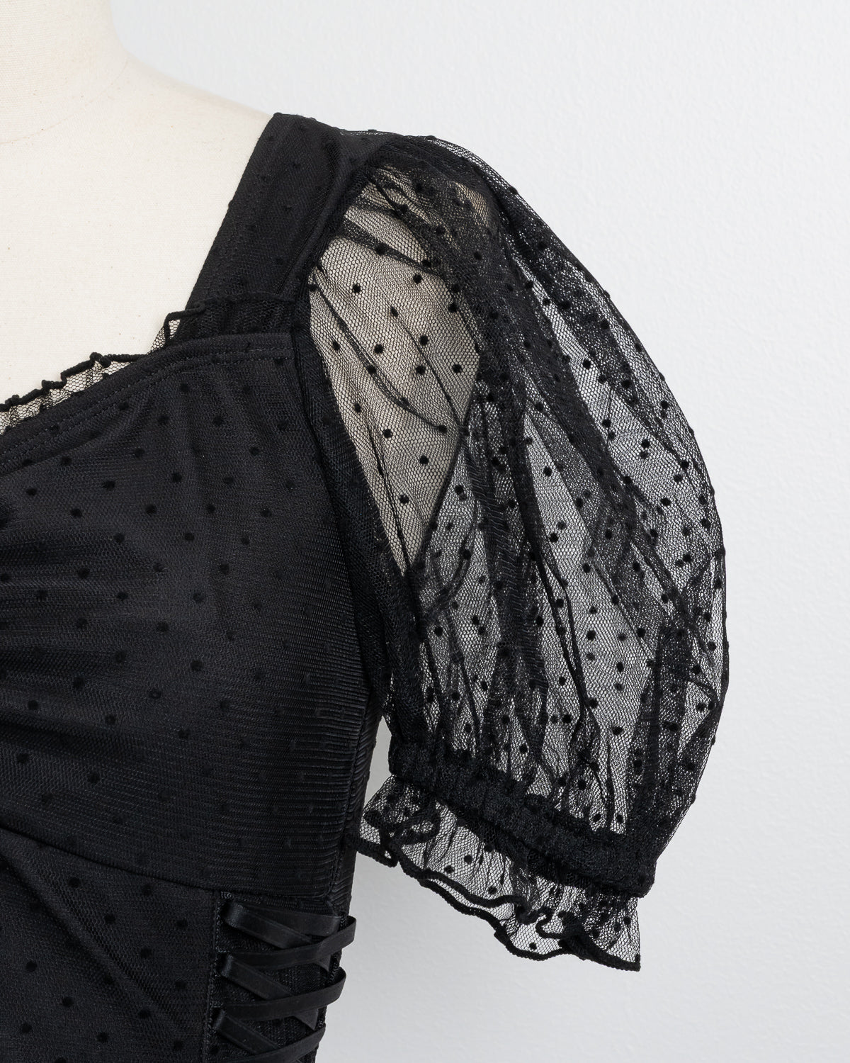 ドットチュールワンピーススイムウェア