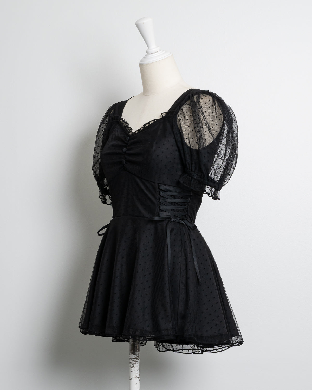 ドットチュールワンピーススイムウェア