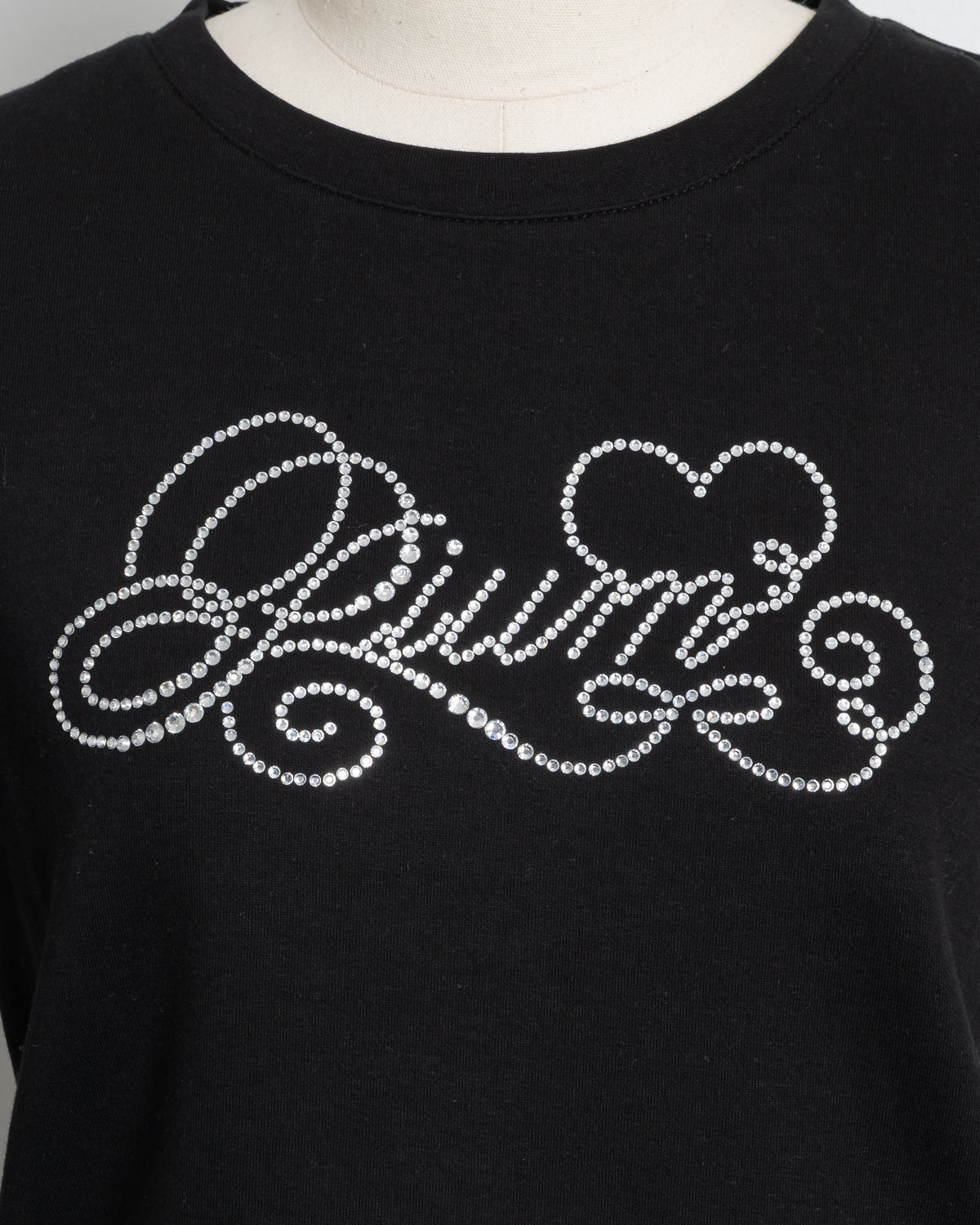 ラインストーンハートロゴTシャツ