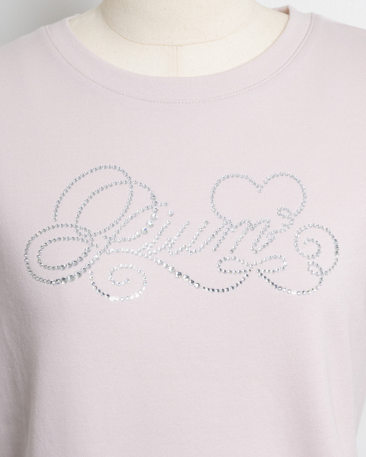 ラインストーンハートロゴTシャツ