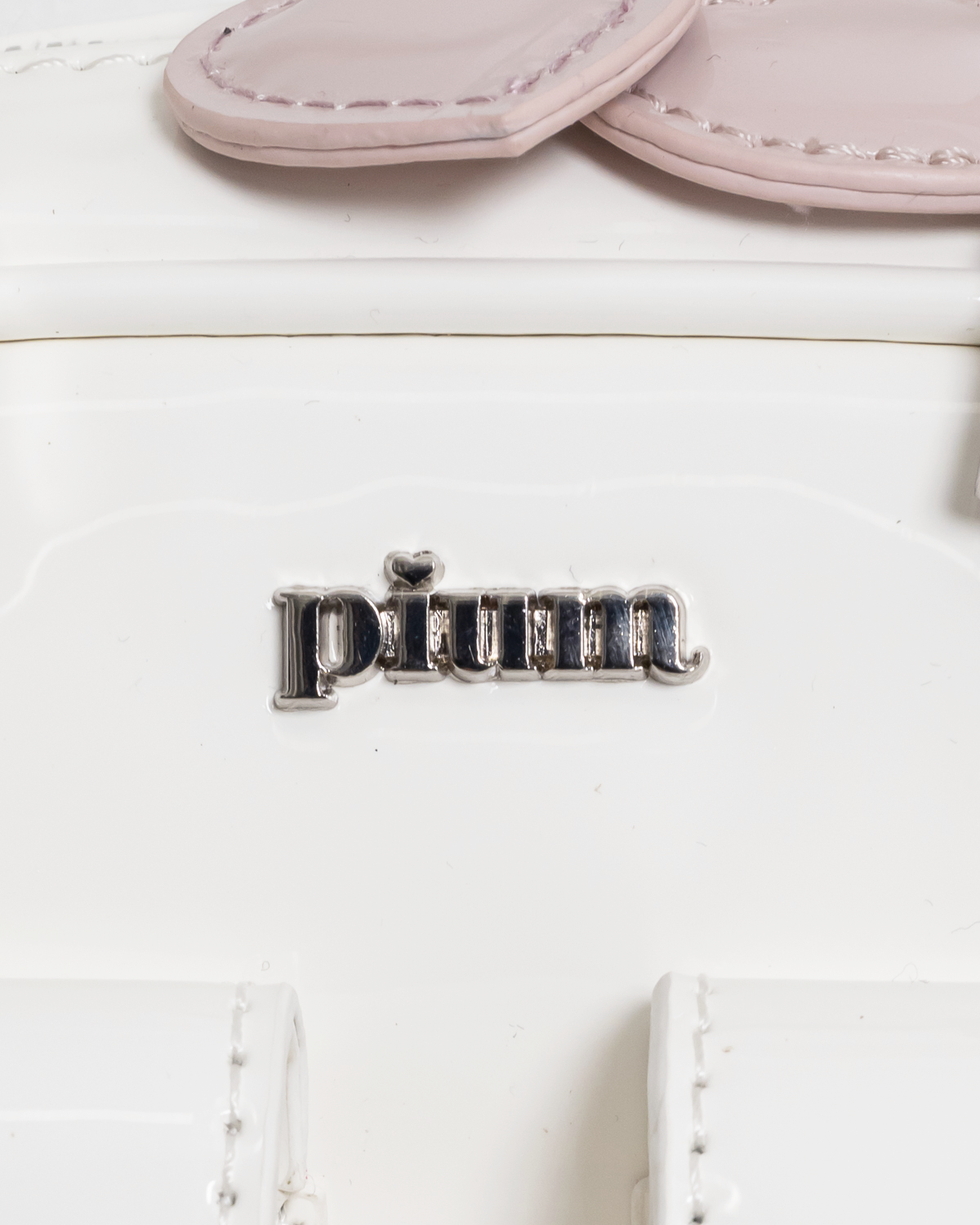 リボンポケットエナメルミニボストンバッグ