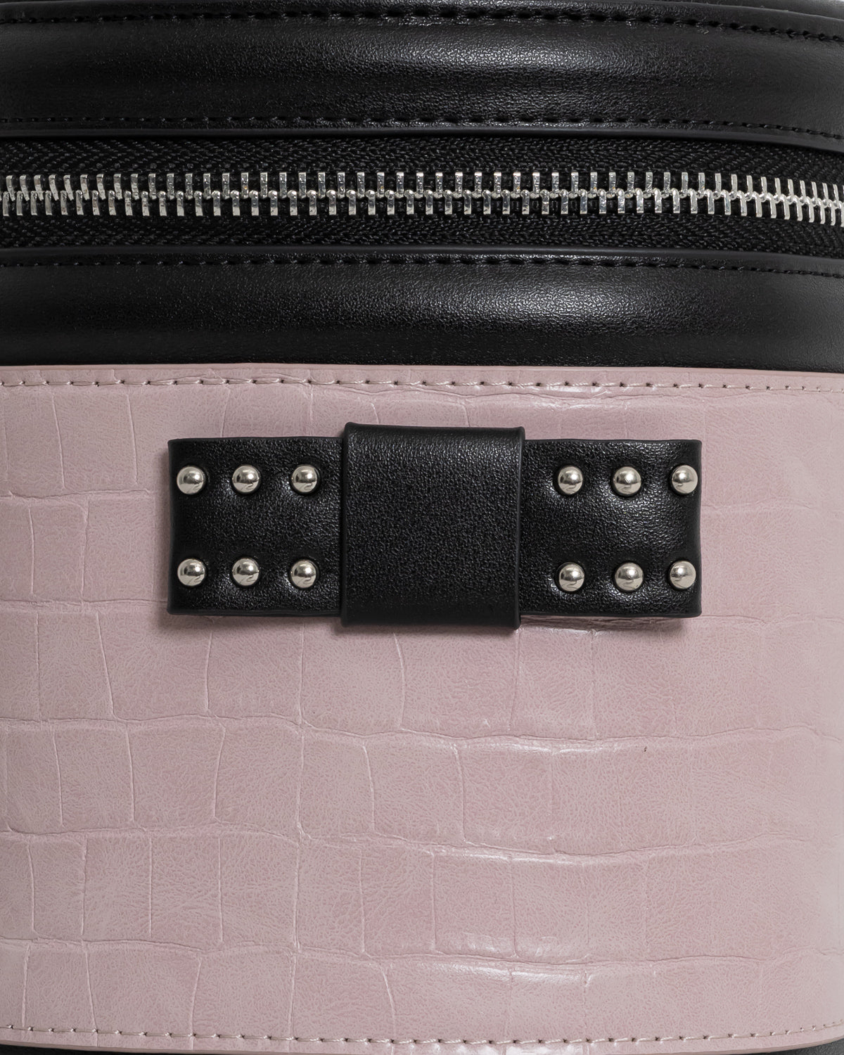 クロコ調ラウンドバニティバッグ