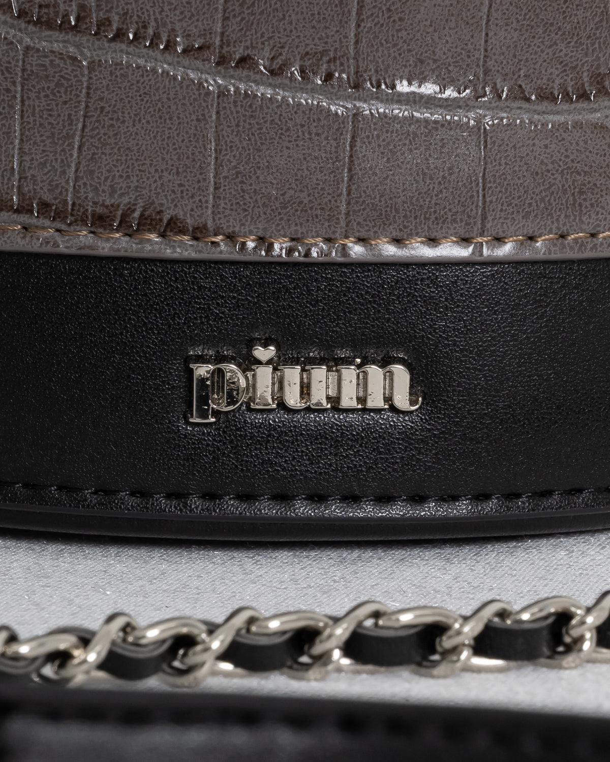 クロコ調ラウンドバニティバッグ