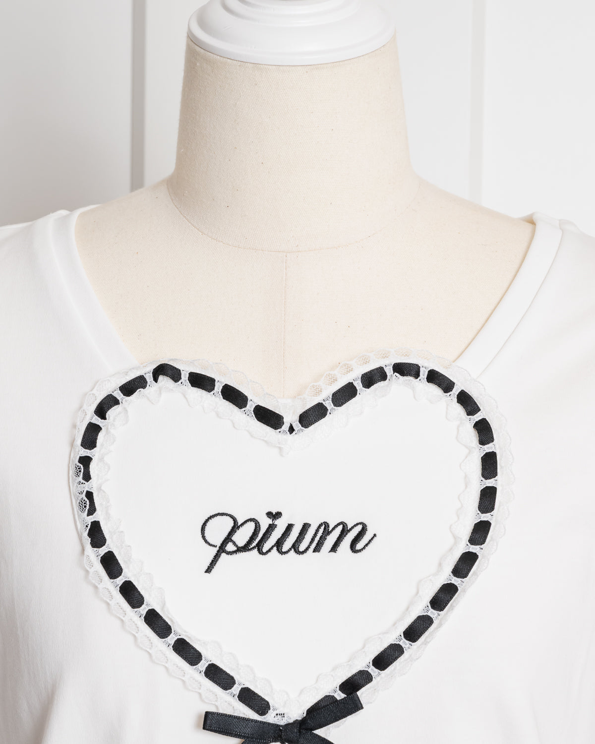 ハートレースパフスリーブTシャツ