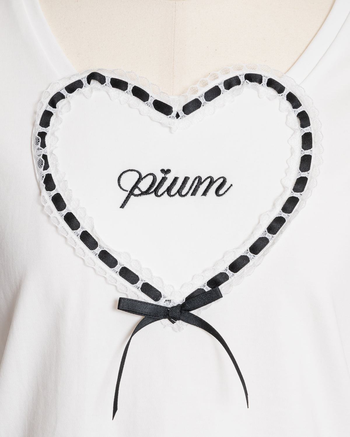 ハートレースパフスリーブTシャツ