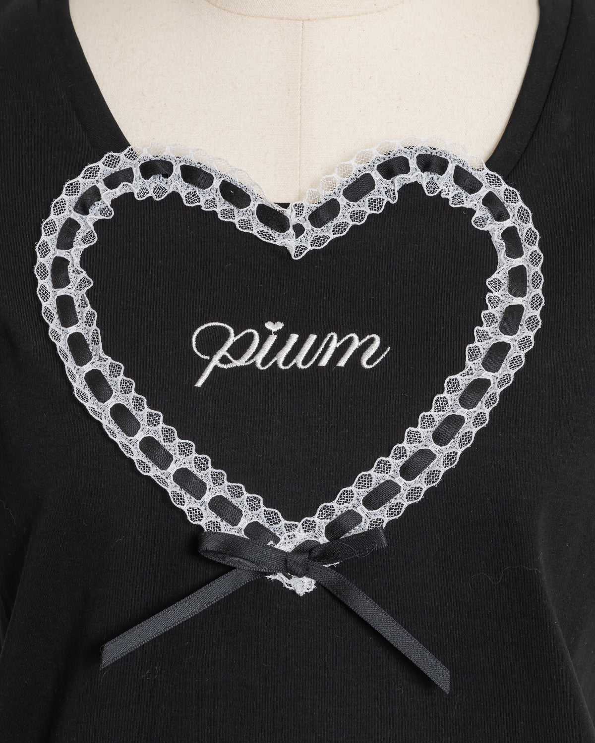ハートレースパフスリーブTシャツ