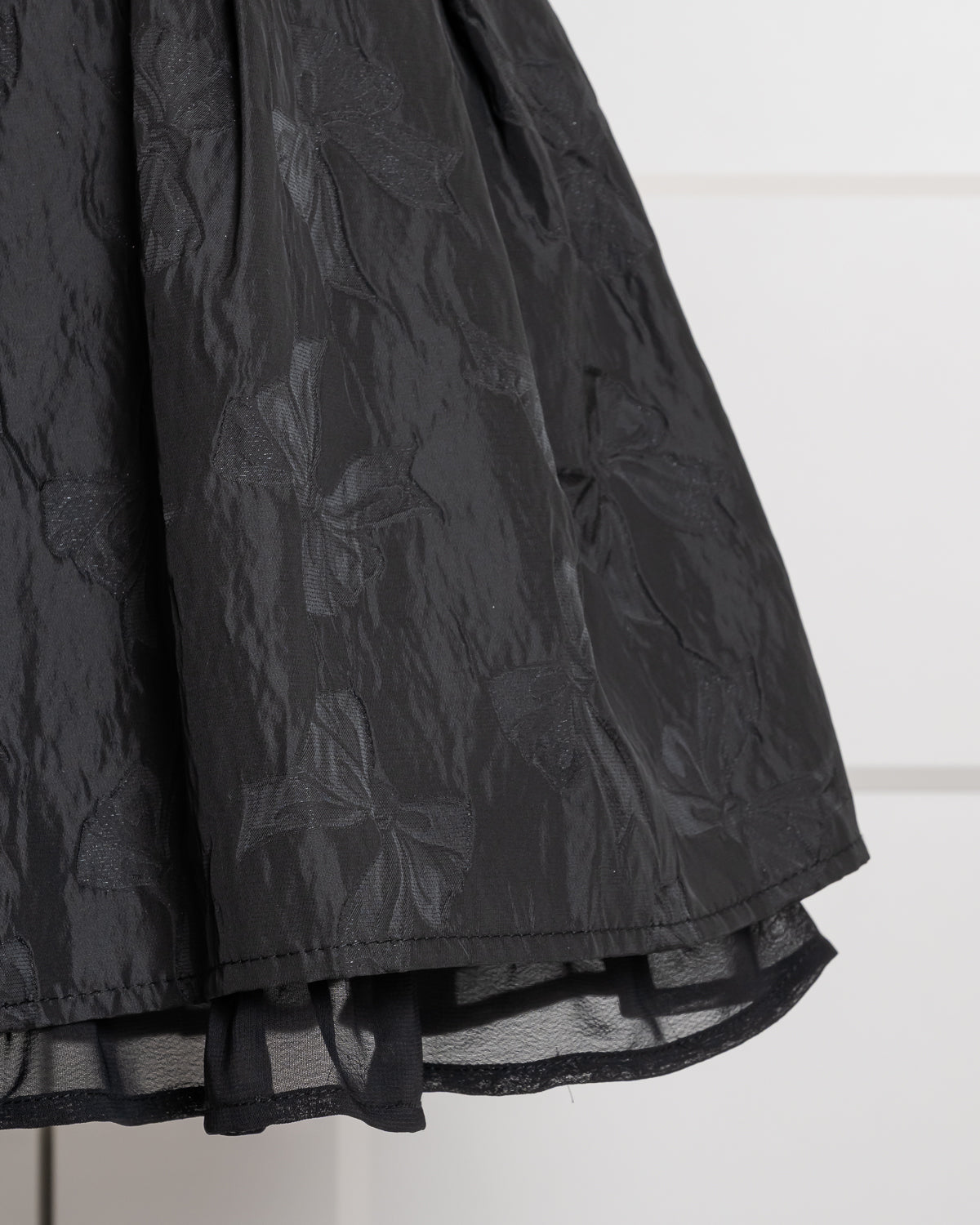 リボンジャガードタックフレアスカート