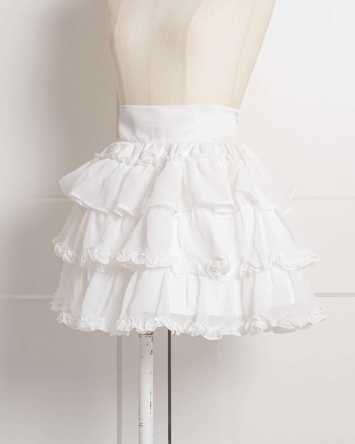 シフォンフリルティアードスカート