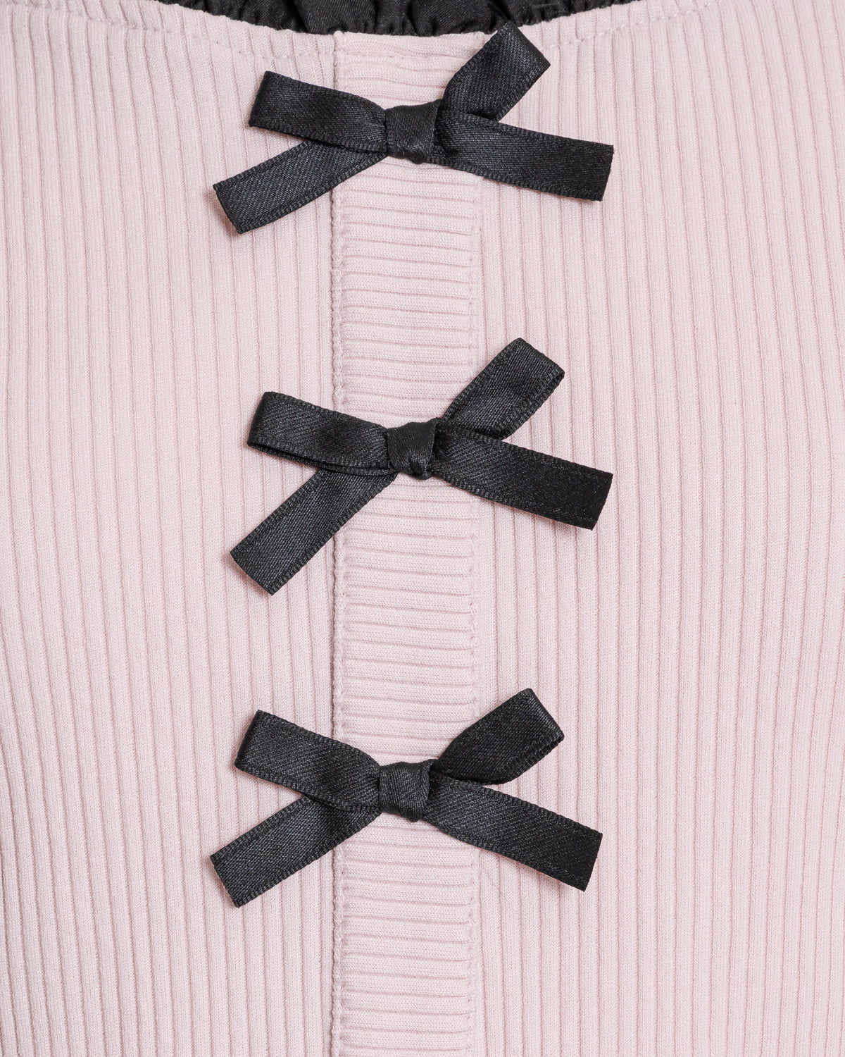 フロントリボンフリルカットソー