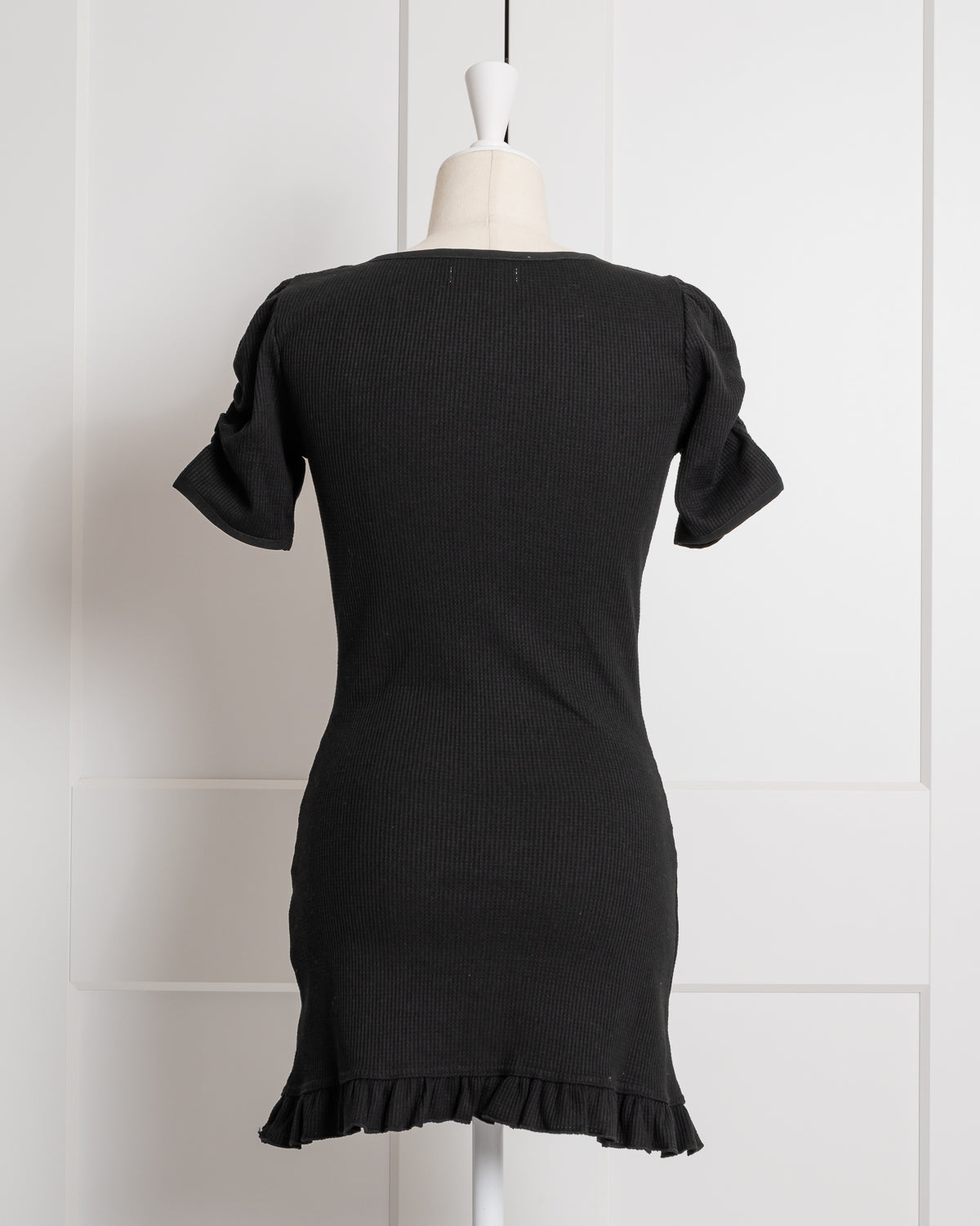 フロントボタンワッフルミニワンピース