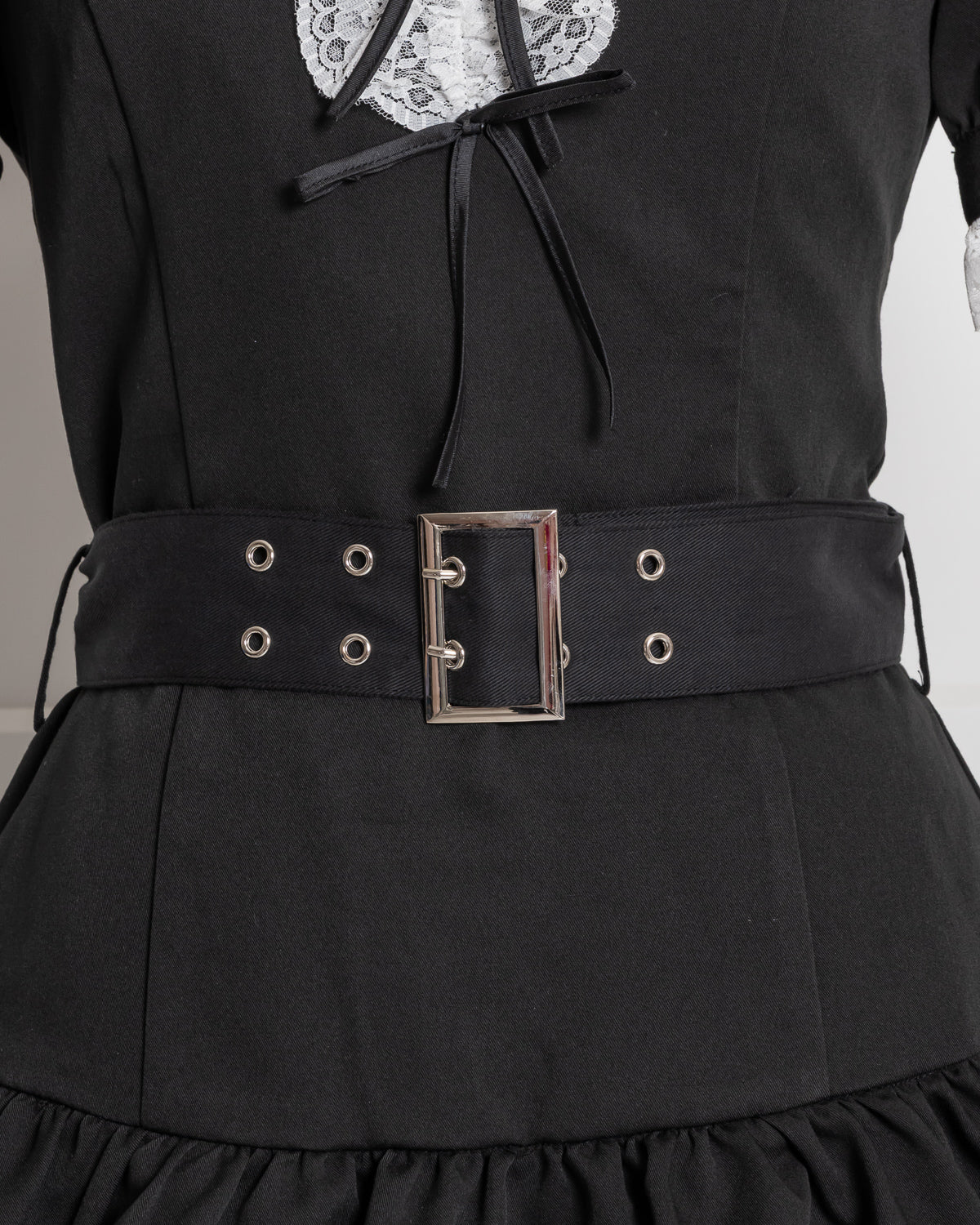 レースフリルティアードミニワンピース