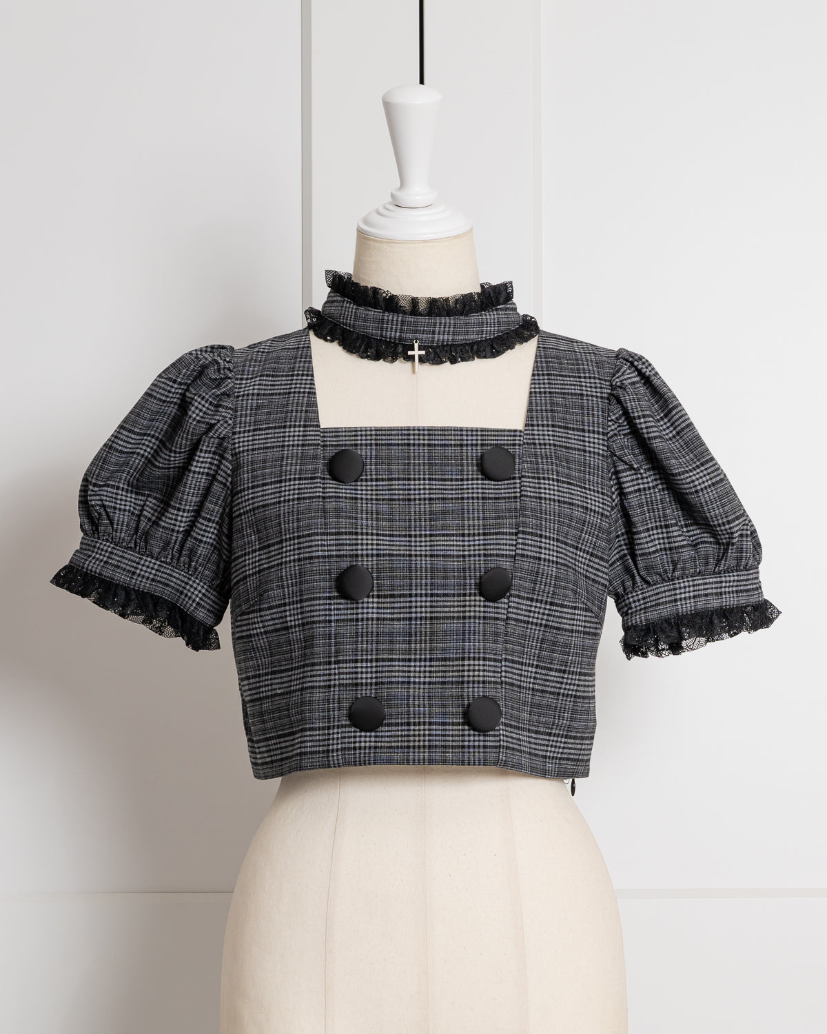 レースフリルクロスチョーカートップス – pium