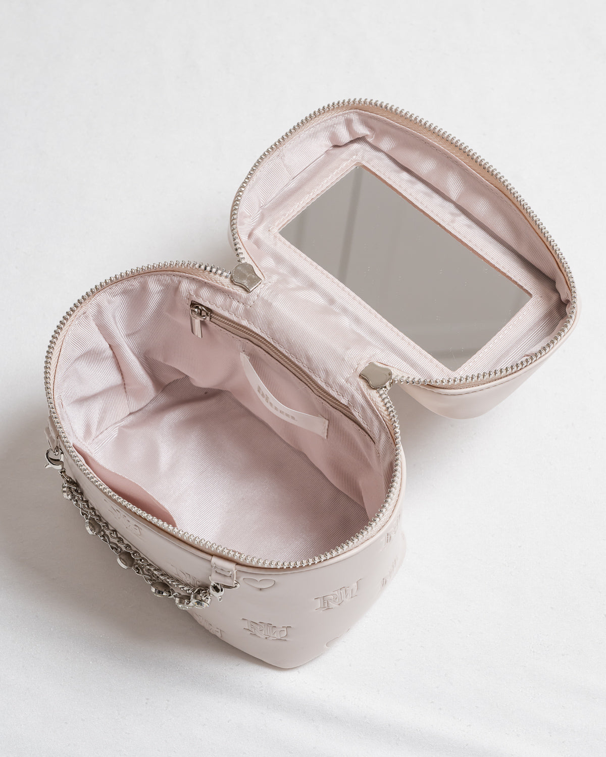 ビジュー付きpiumモノグラムバニティバッグ