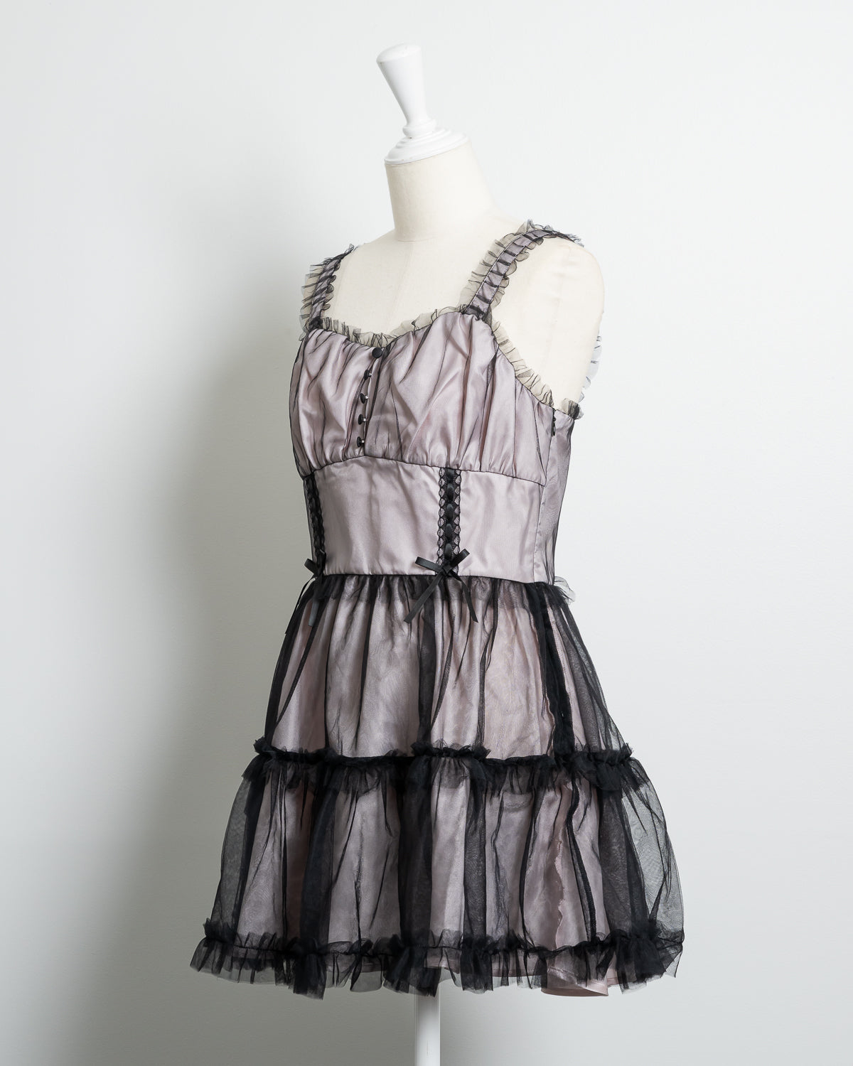 チュールフリルジャンパースカート