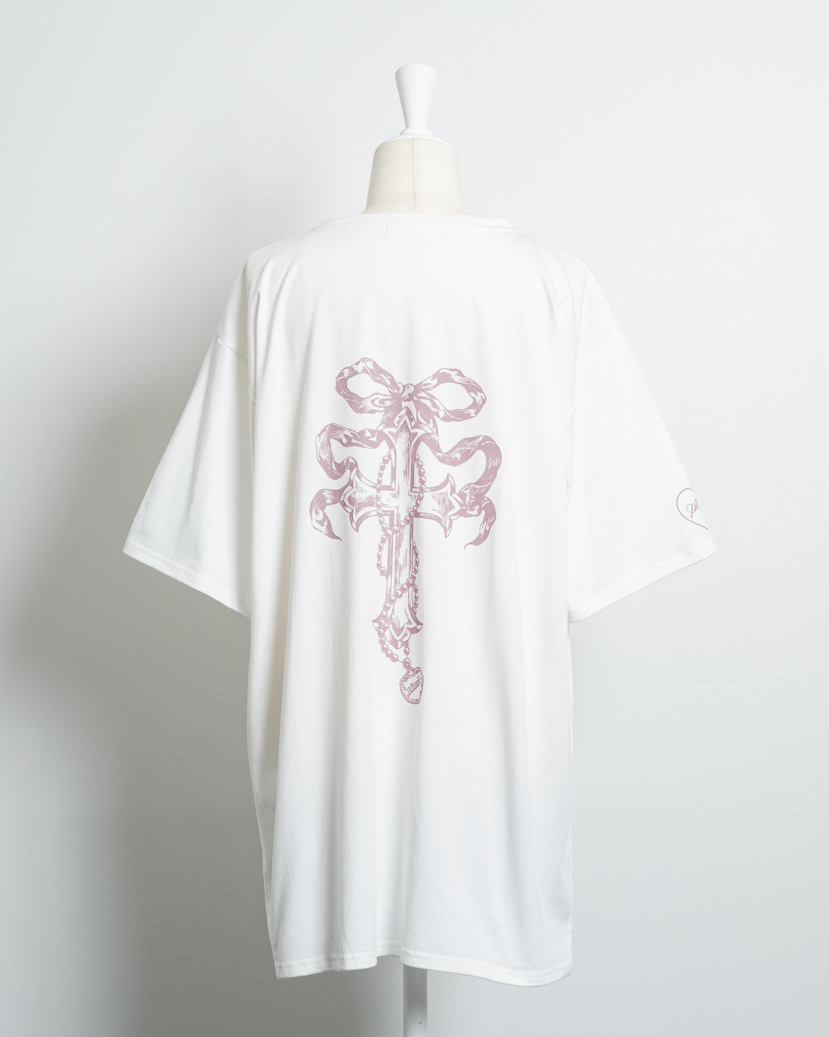 リボンクロスオーバーサイズ半袖Tシャツ