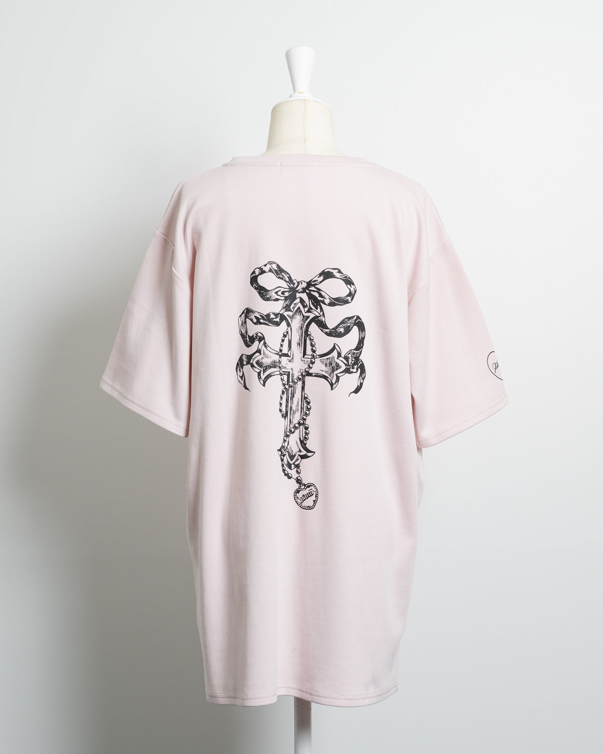 リボンクロスオーバーサイズ半袖Tシャツ