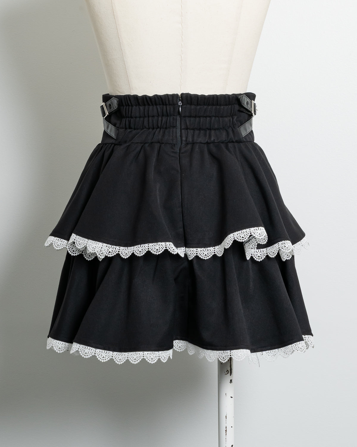 サイドベルトティアードミニスカート