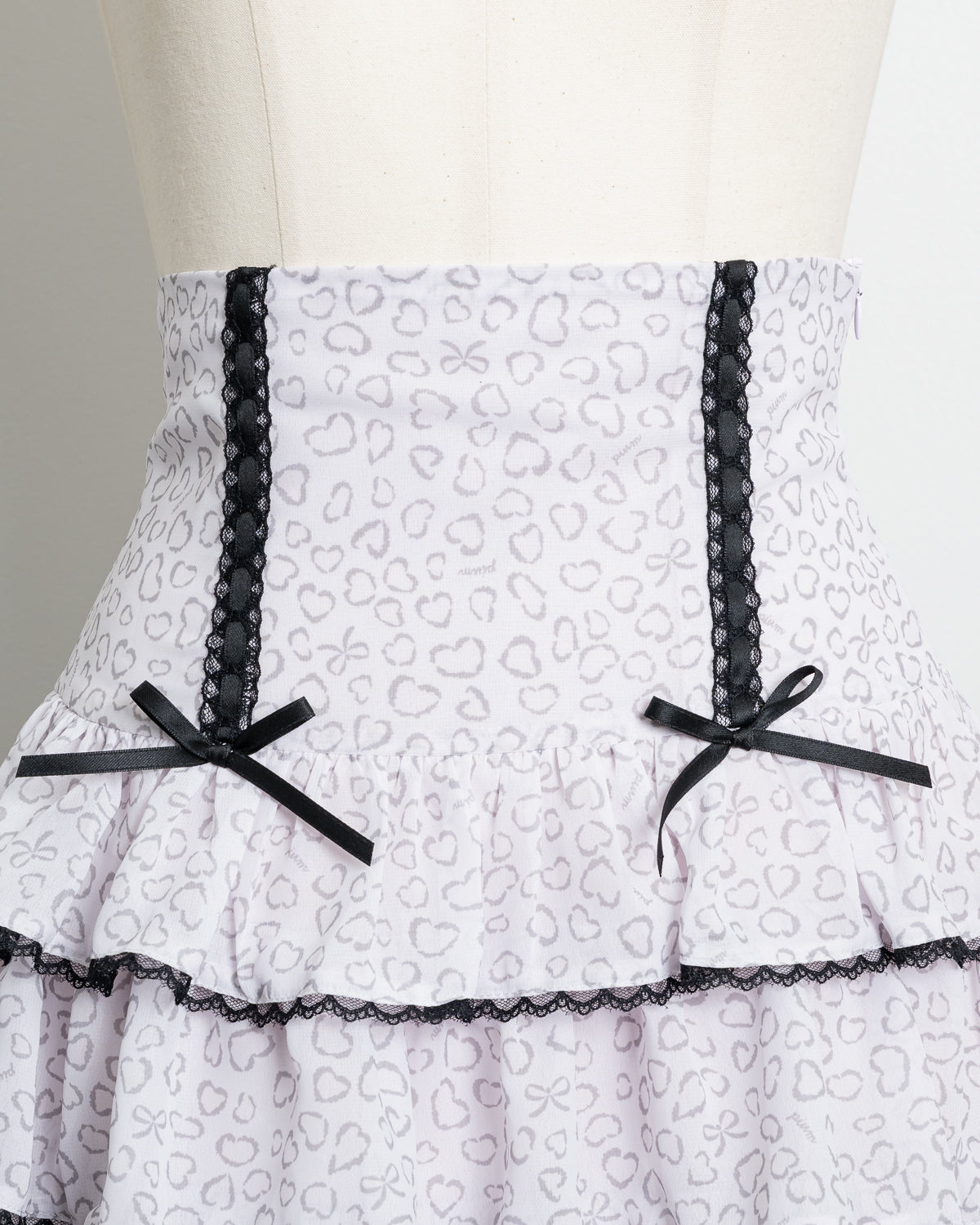 piumオリジナルレオパードティアードスカート