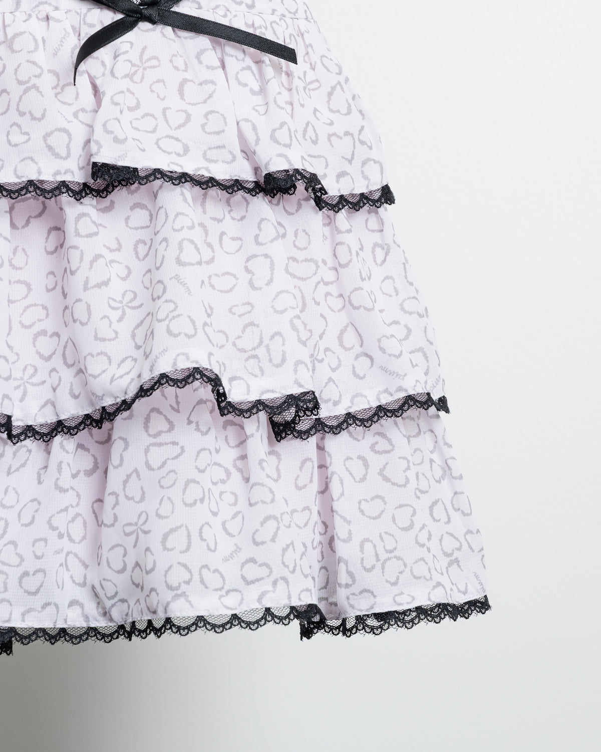 piumオリジナルレオパードティアードスカート