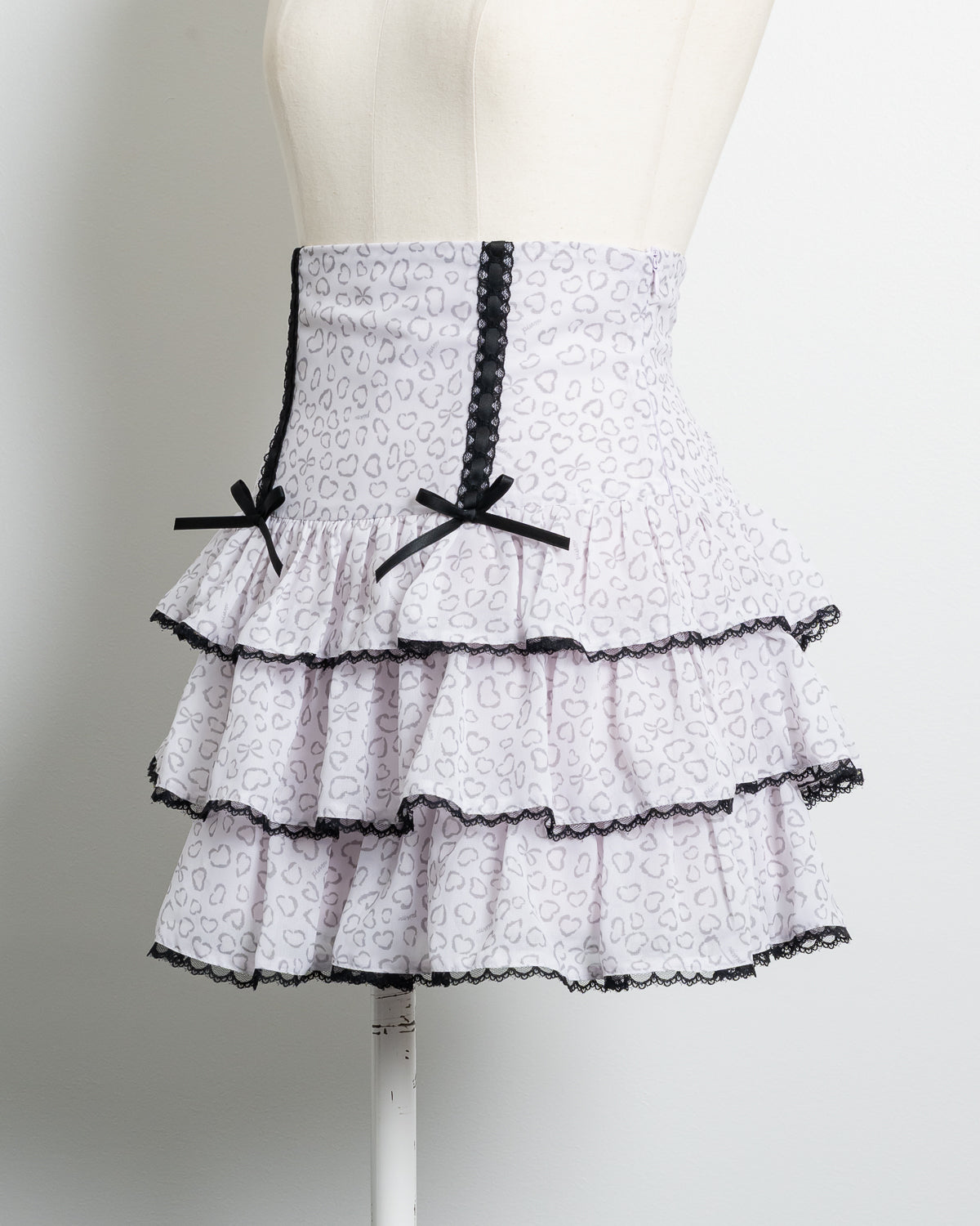 piumオリジナルレオパードティアードスカート