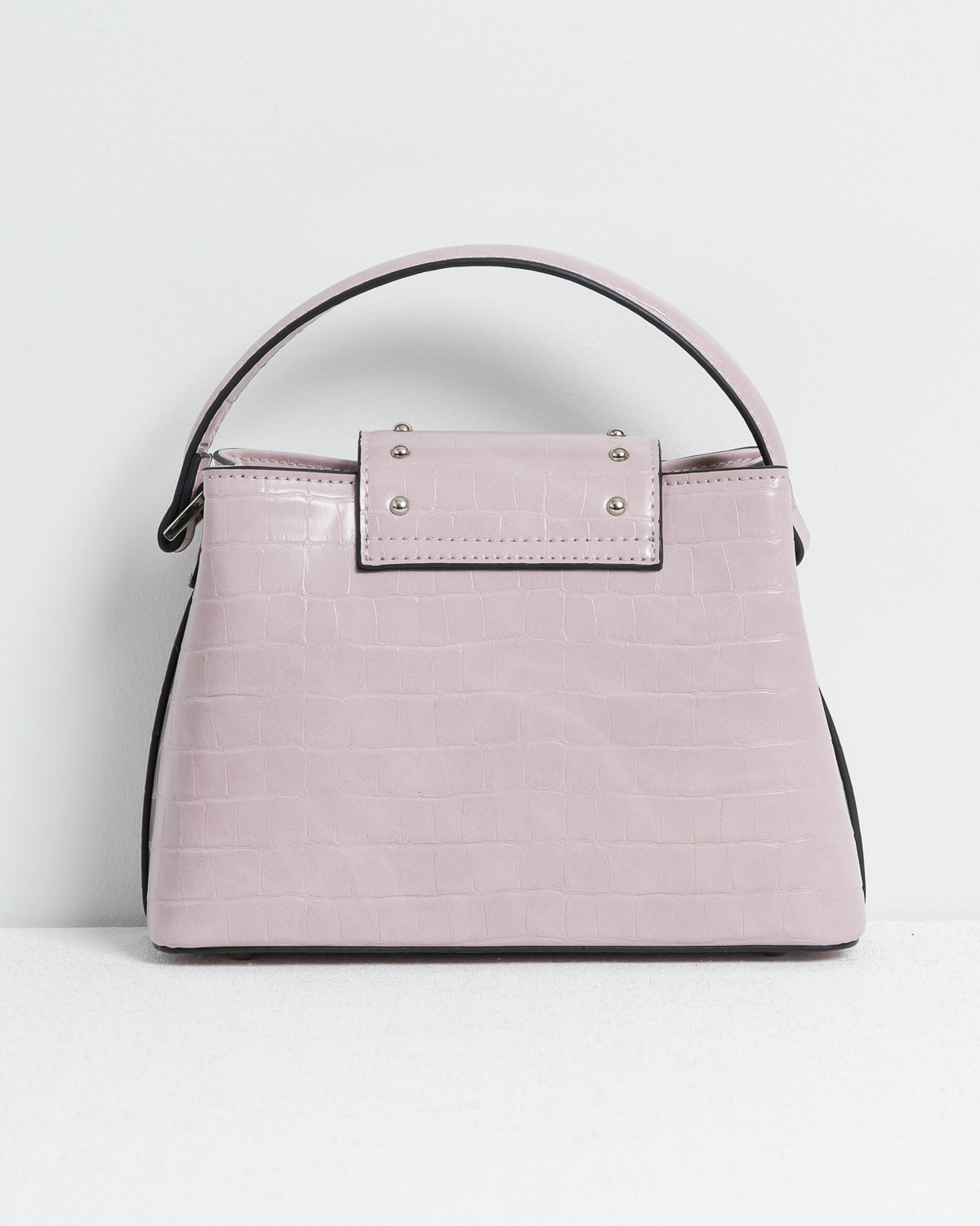 フロントハートクロコ仕切りバッグ