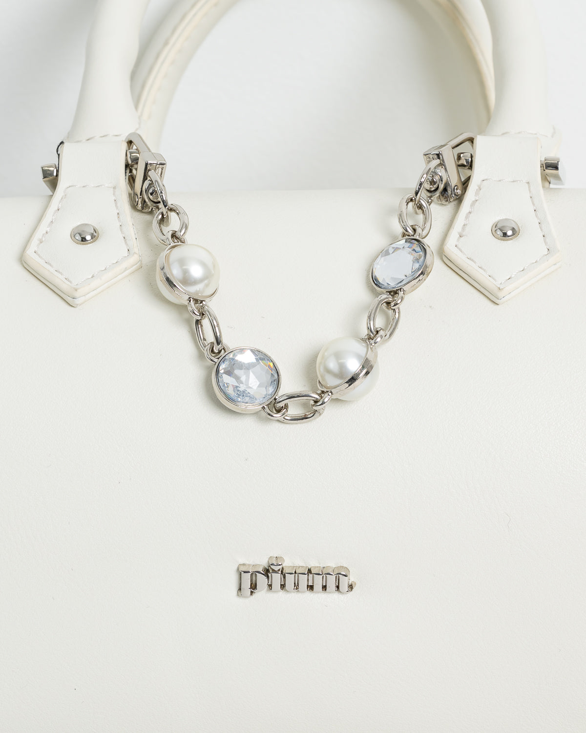 ビジュー付きハート型ボストンバッグ