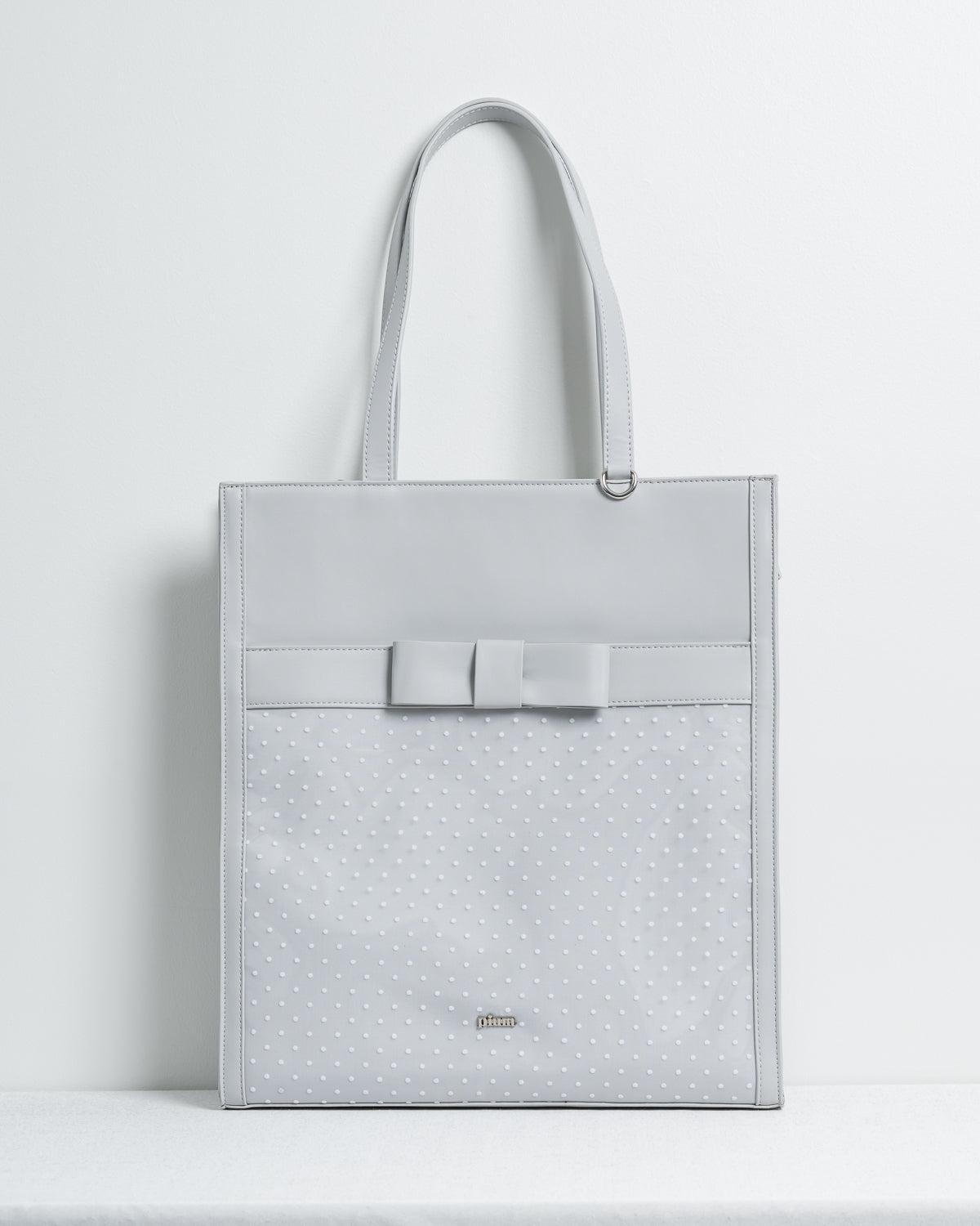 Pium ピウム フロントリボンミニトートバッグ ミックス フロントリボンキルティングミニトート – pium