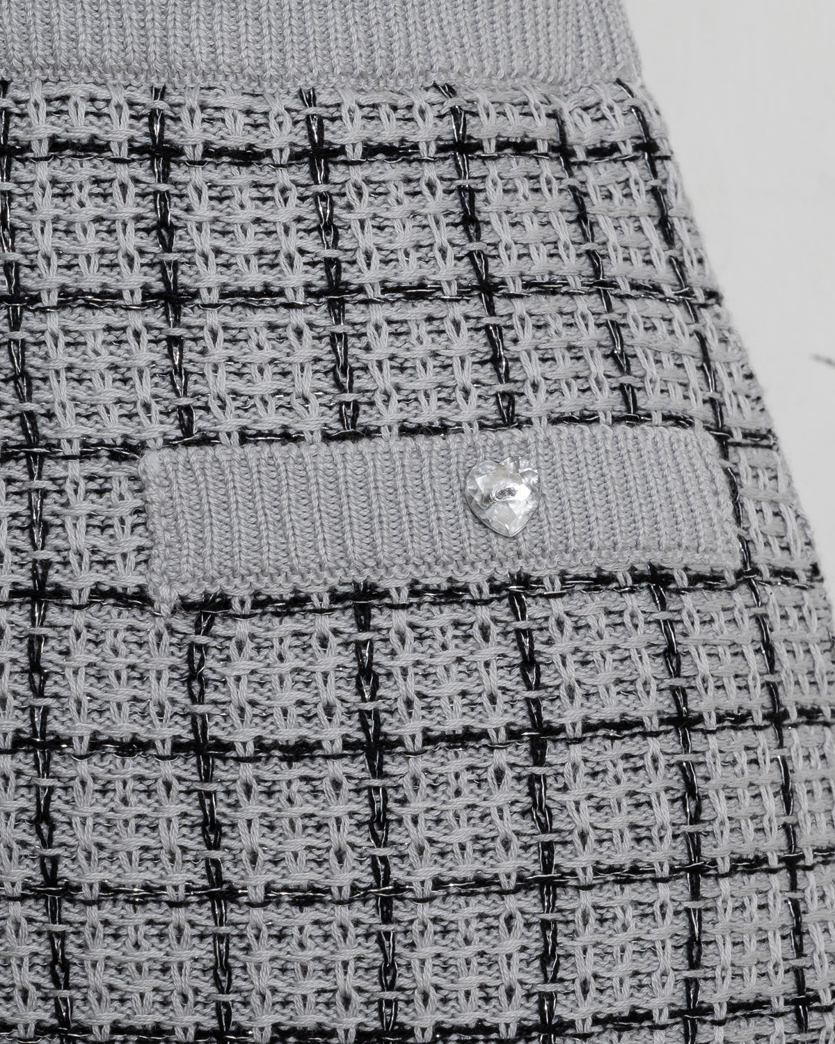 ハートボタンツイードニットセット