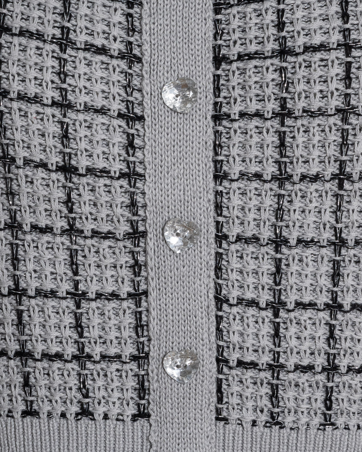 ハートボタンツイードニットセット