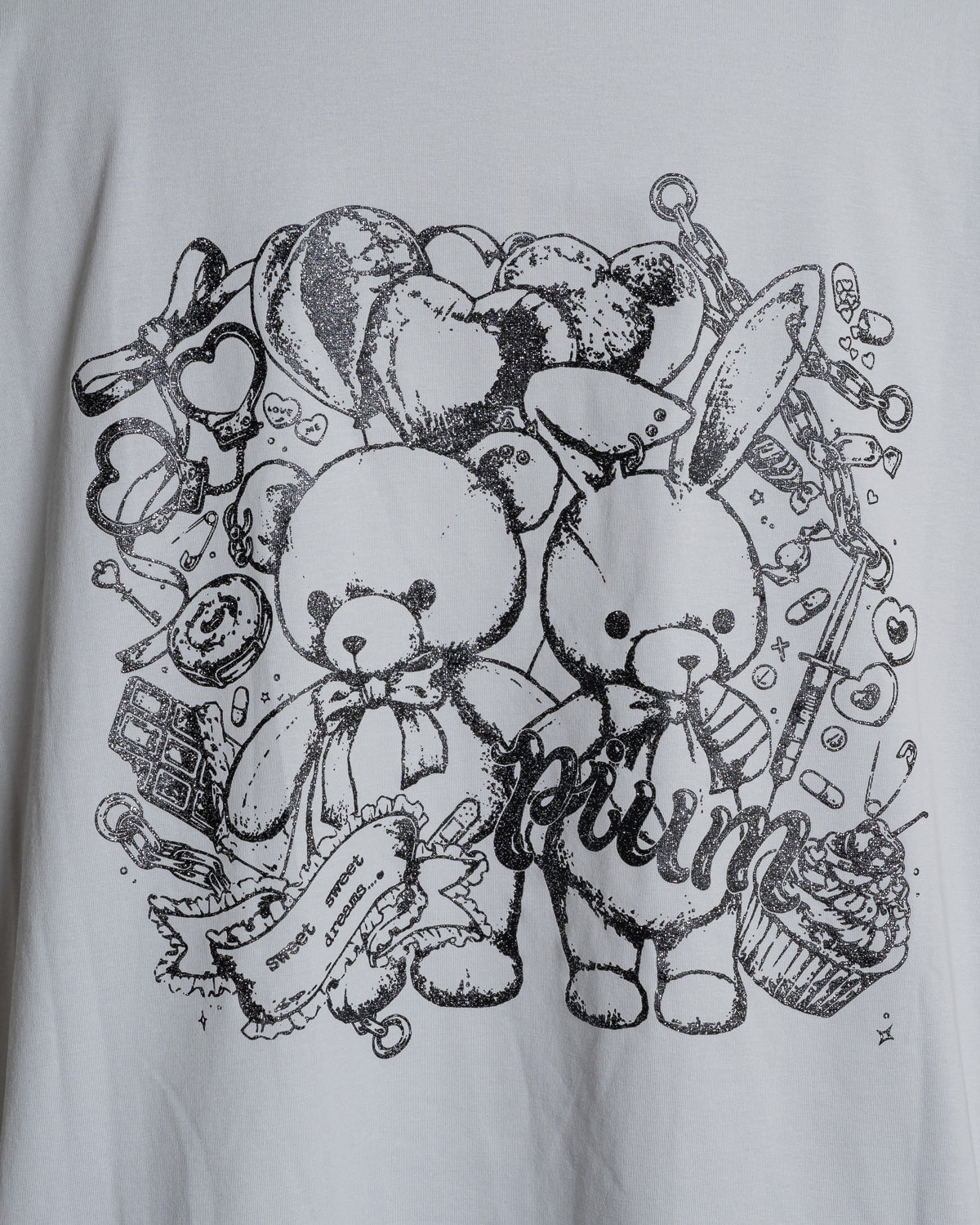 pium teddy friends オーバーサイズロングTシャツ