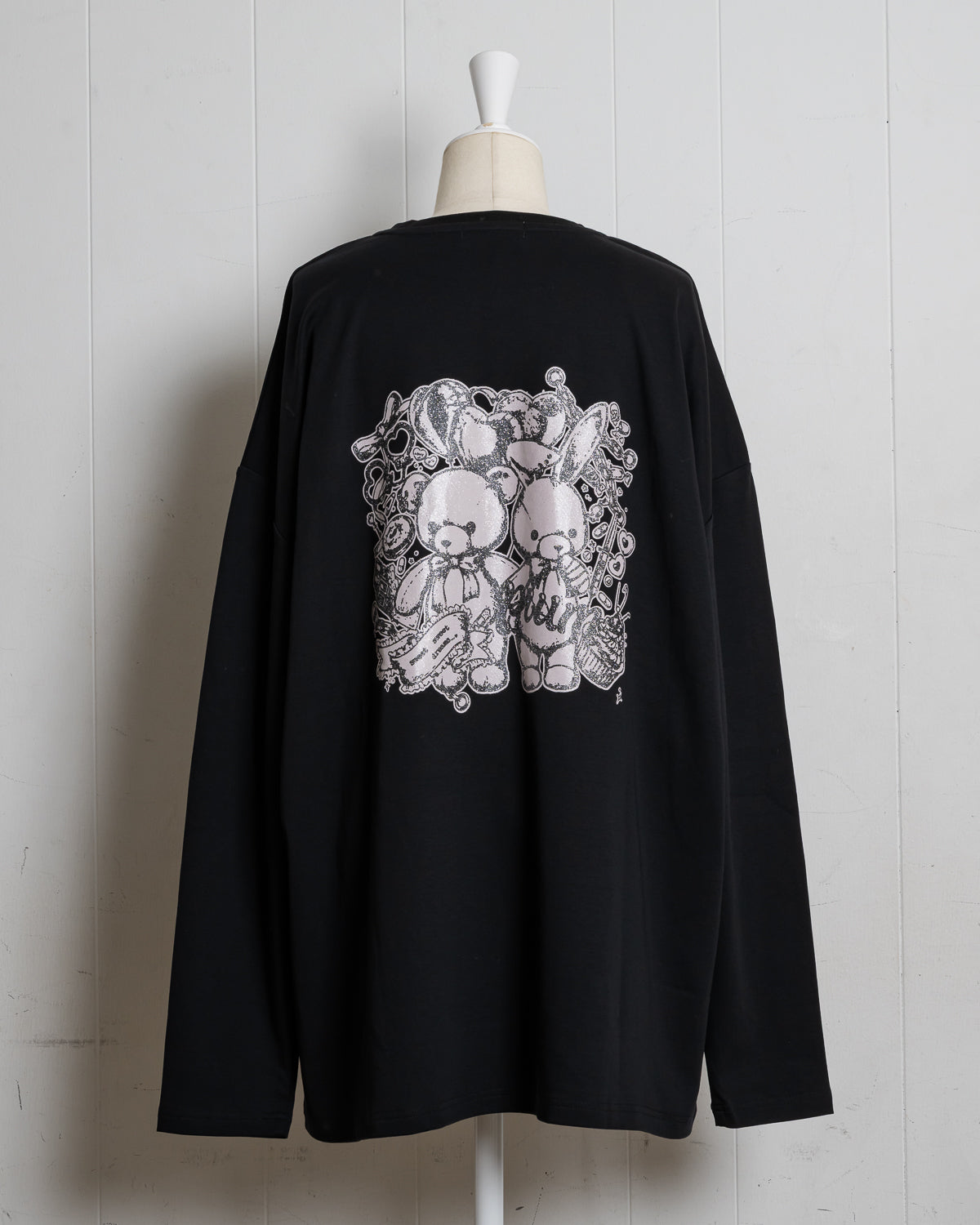 pium teddy friends オーバーサイズロングTシャツ
