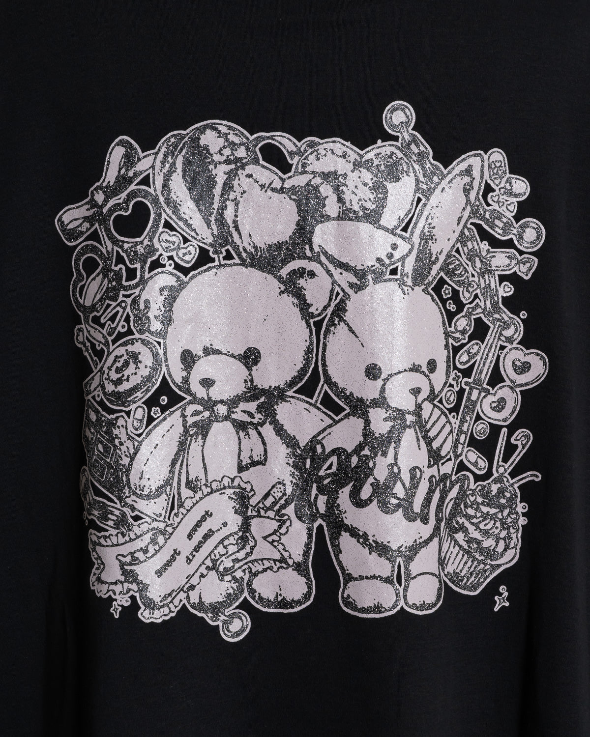 pium teddy friends オーバーサイズロングTシャツ