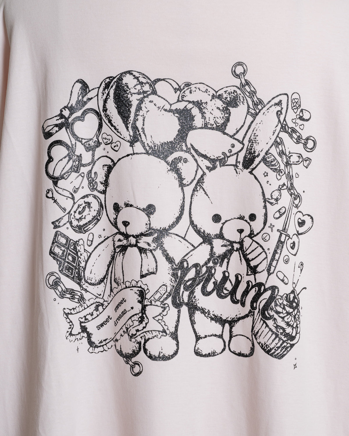 pium teddy friends オーバーサイズロングTシャツ