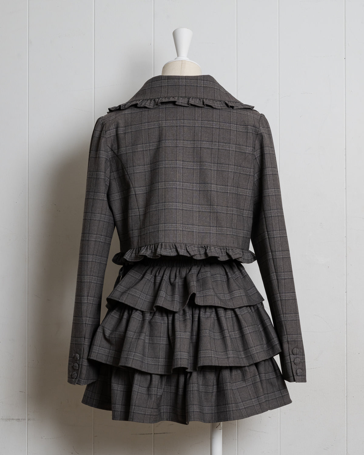 チェックフロントリボンジャケット