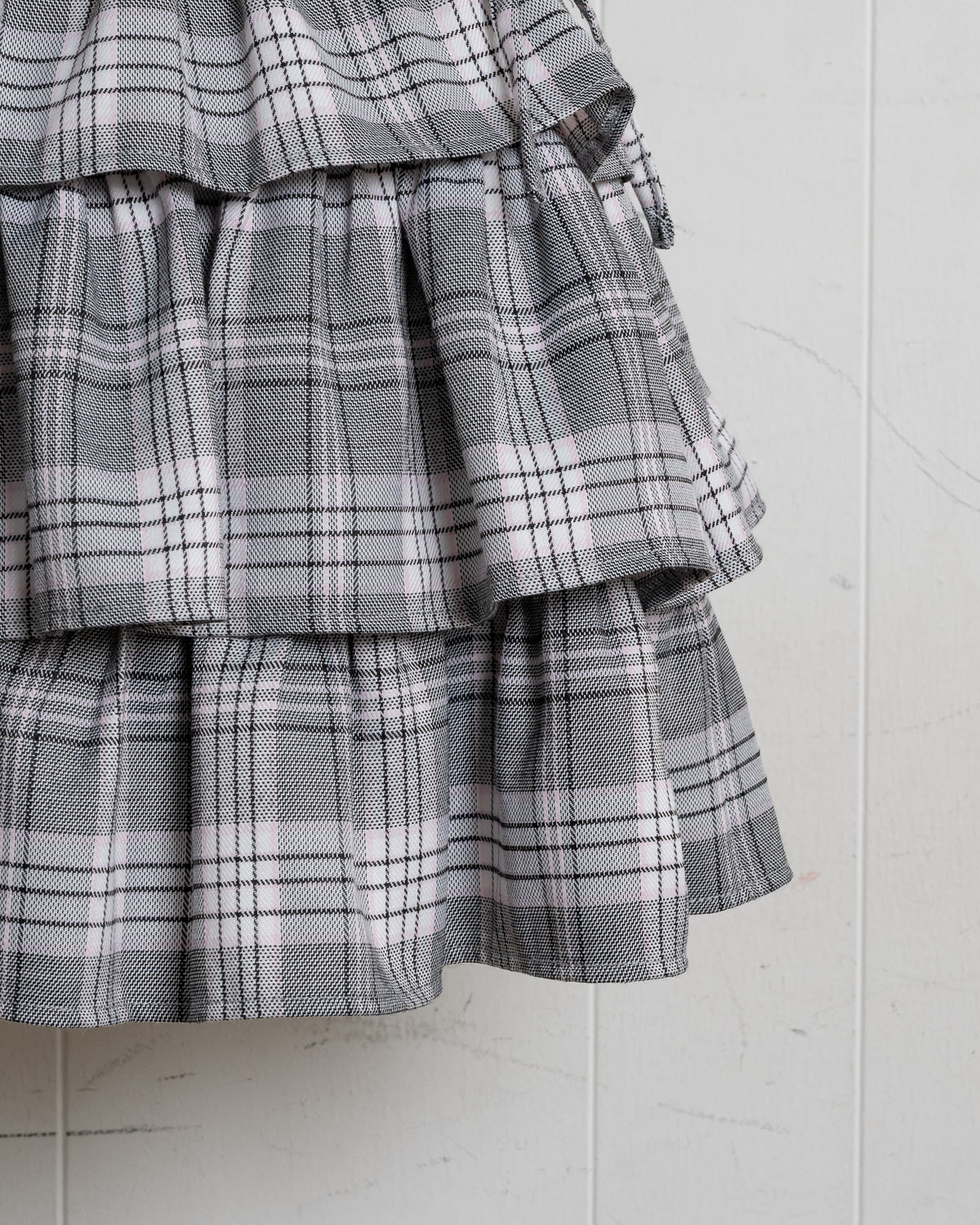 チェックサイドリボンティアードスカート