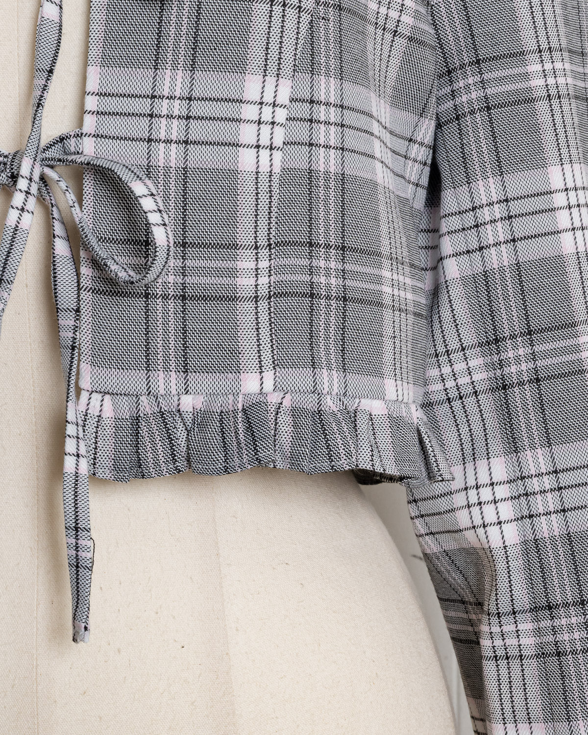 チェックフロントリボンジャケット