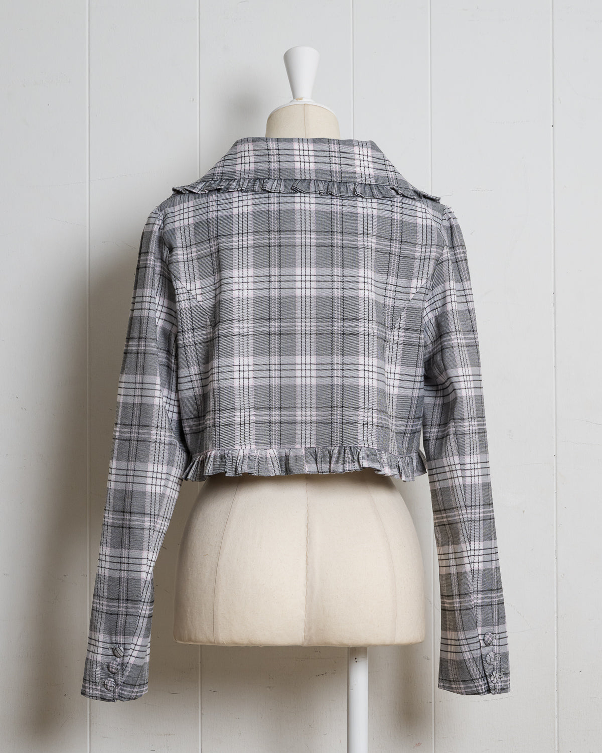 チェックフロントリボンジャケット