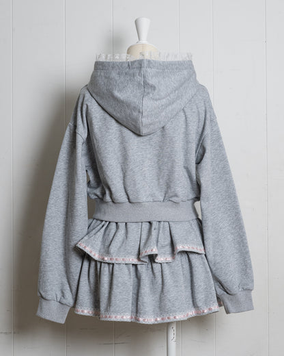 はしごレースフリルパーカーセット