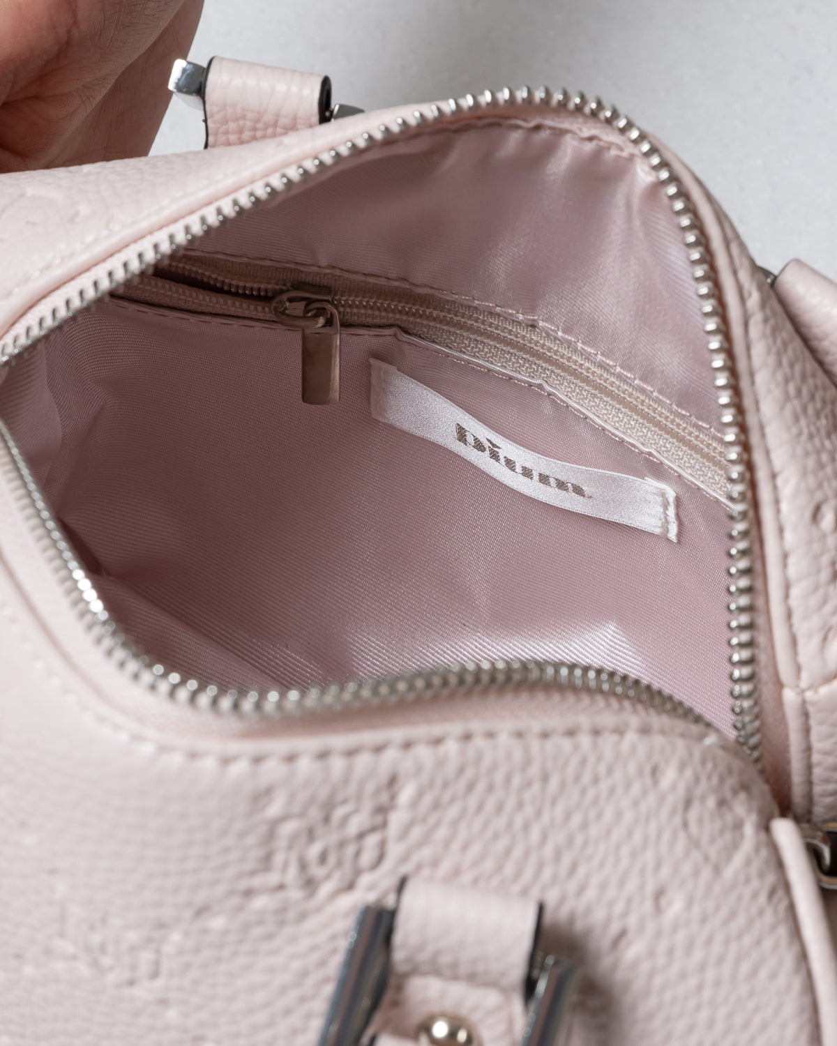 piumモノグラムミニボストンバッグ