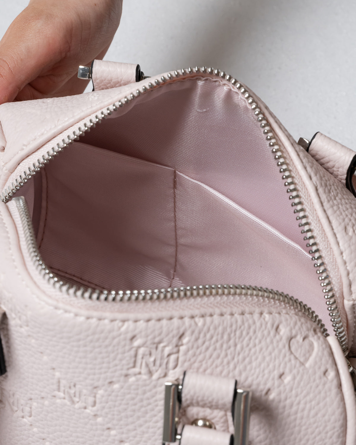 piumモノグラムミニボストンバッグ