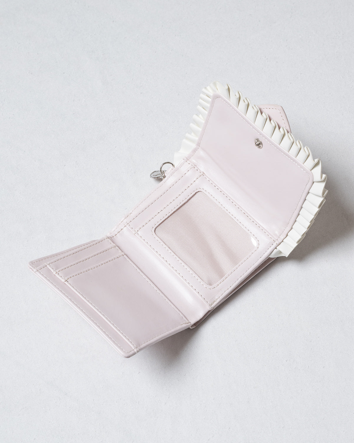 千鳥柄ハートフリルミニウォレット