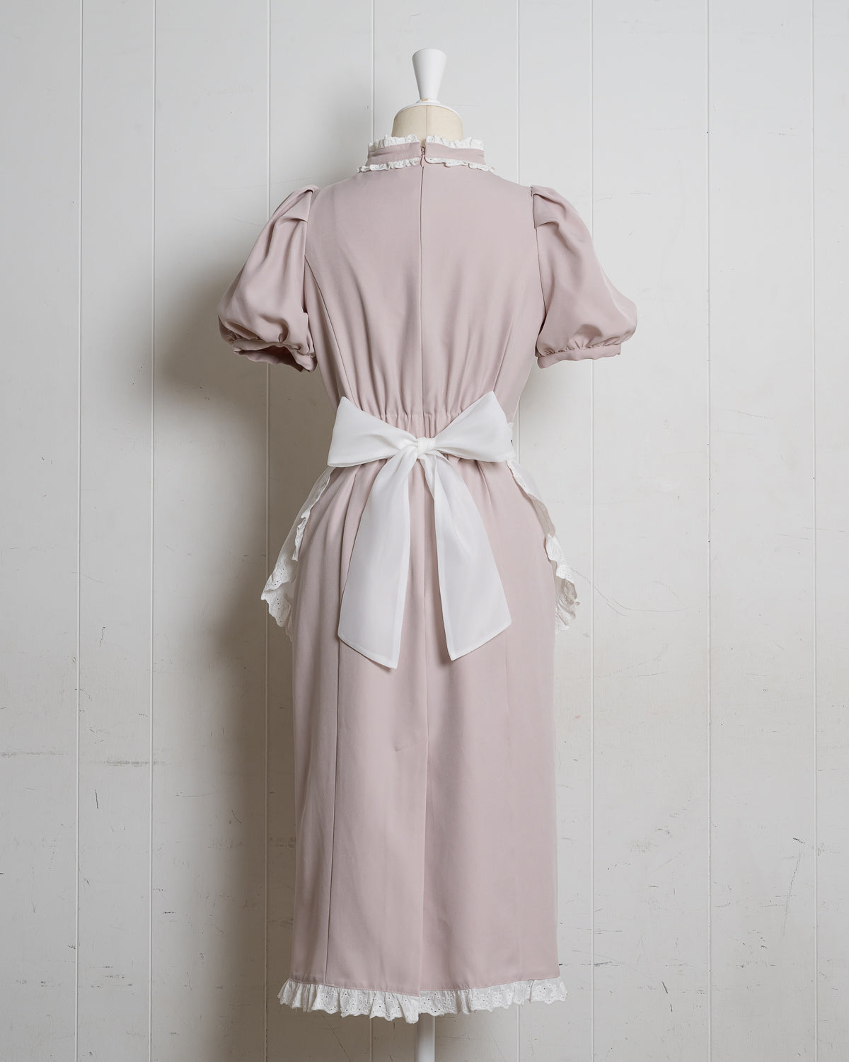 チョーカーフリルロングカフェワンピース