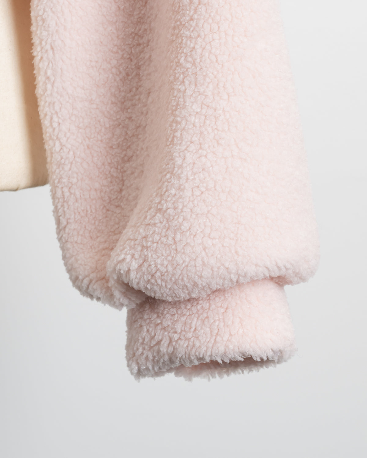 コットンレースカラーボアコート